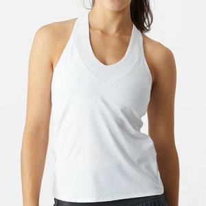 Lucky in Love Core White V-Neck Racerback Tank Top XL NWT